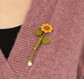 Sunflower Brooch – Floral Pin